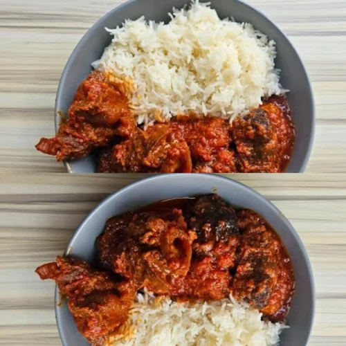 White Rice & Beef Stew