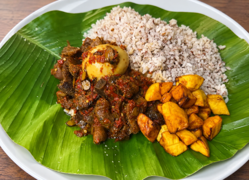 Ayamase / Ofada Rice Meal Box (Ready to Eat)