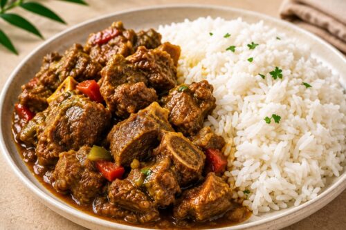 Curry Goat + White Rice